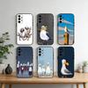 Смешной чехол для телефона с чайкой S для Samsung S25, S24, S21, S22, S23, S30, Ultra, S20, Plus, Fe, Note, 10, 9, 5G Черная крышка