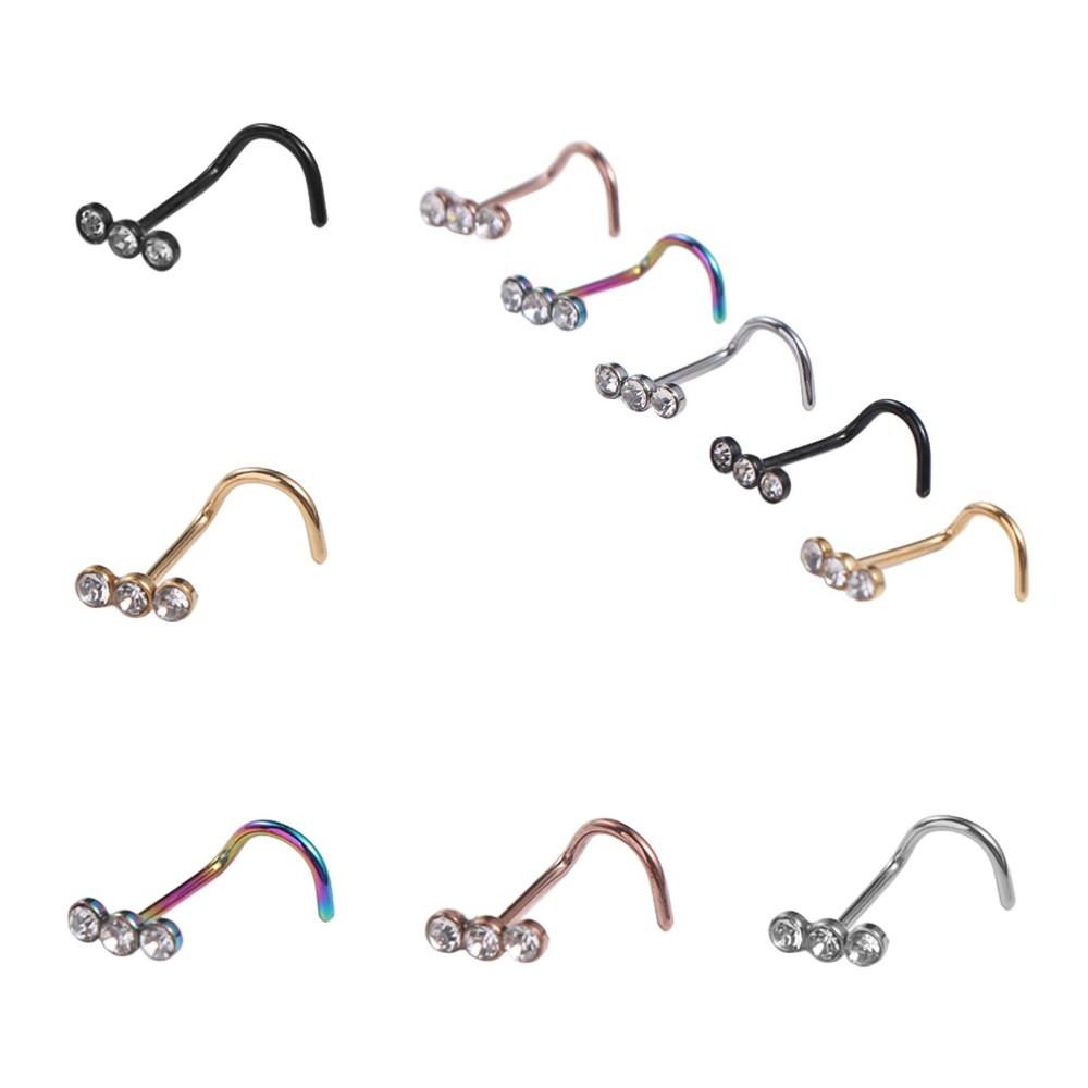 Геометрические циркониевые серьги-гвоздики для носа, опаловое крыло носа, готика, на каждый день