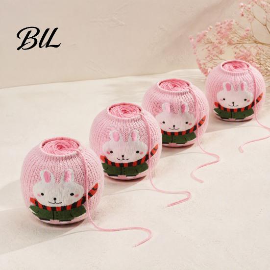 Rabbit Design Yarn Holder Ball Storage Sleeve, Cartoon Design, Reusable Soft Fabric Wool Protector Crochet Thread Holder, Dust Proof Organizer