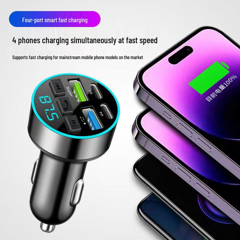 Многофункциональный автомобильный Bluetooth-приемник и MP3-плеер с поддержкой Lossless-звука и быстрой зарядкой