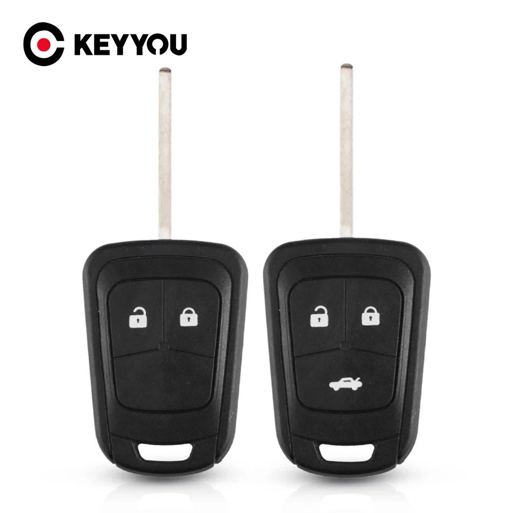 KEYYOU 10pcs 2/3 Buttons Remote Key Shell For Chevrolet Camaro Sonic Cruze Malibu Volt Spark Equinox Fob Case Car Accessories
