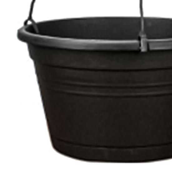 Устойчивый к падениям цветочный горшок из экологичной смолы, черный подвесной цветочный горшок для улицы