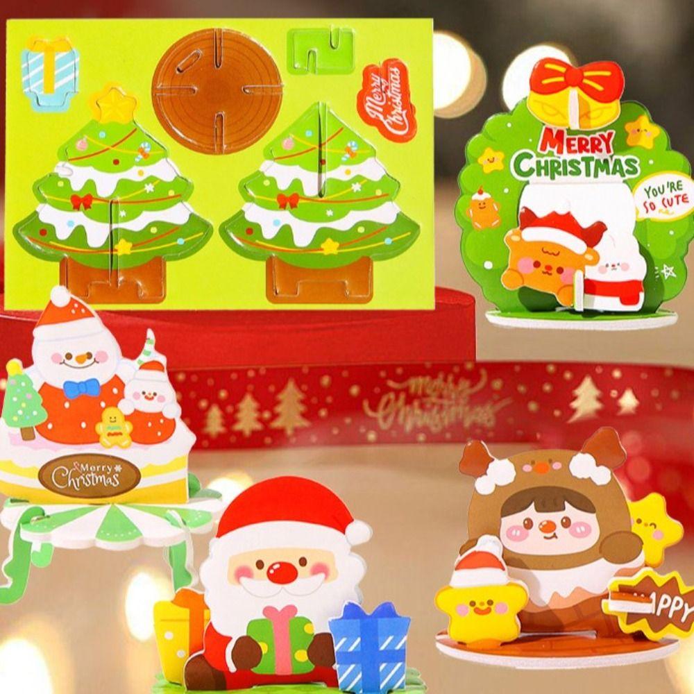 Christmas Tree Kids Xmas Arts Puzzle Snowman DIY Mini Christmas Tree  Adult