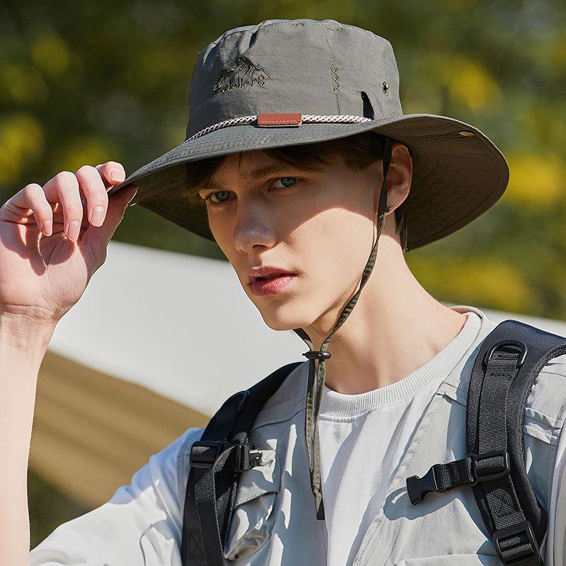 Men's Large Brim Sun Protection Hat for Fishing, Cycling, and Mountaineering