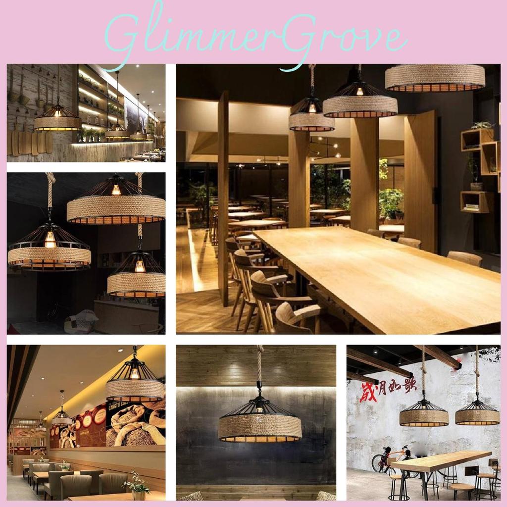 Винтажный американский кантри веревочный подвесной светильник для деревенского декора столовой и кафе