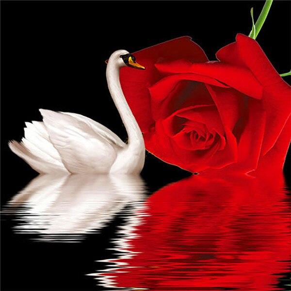 Наборы для алмазной живописи «сделай сам», роза, алмазная вышивка, распродажа, животные, лебедь, картины из стразов, мозаика, набор для рукоделия