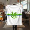 1 шт. Фланелевое одеяло с принтом VfL Wolfsburg, Высококачественное, Для всех сезонов, Декор для дома, Тепло и уют, Идеально для Рождественских подарков