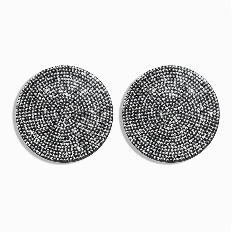 Diamond Car Coaster Water Cup Slot Non-Slip Mat Silica Gel Pad Cup Holder Mat Gadget Bling Waterproof Car Interior Accessories