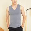 Autumn/Winter Men's Seamless Warm Vest  Thick Velvet Sleeveless Vest Vest Base Pajamas for Men Men's Sleeveless Undershirt