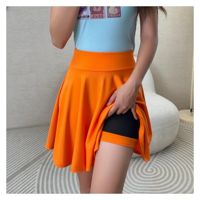 Расклешенные юбки, женские базовые шорты, юбка, модная универсальная черная повседневная мини-фигуристка, средняя плиссированная пышная юбка размера плюс