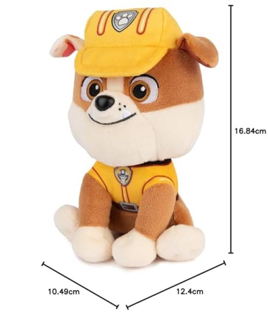 Официальная мягкая игрушка PAW Patrol Rubble в фирменной строительной форме, мягкое животное для детей от 1 года и старше, 6" (Стили могут отличаться)