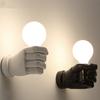 Retro Style White Fist Art Resin Wall Lamp for Loft Cafe Office Restaurant Bar Club Balcony Corridor