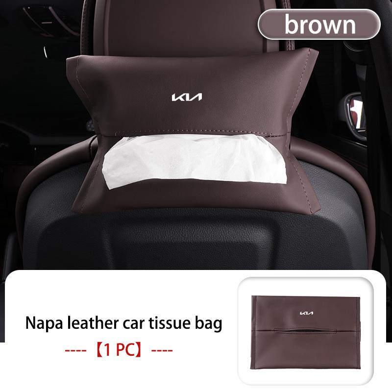 AABIU1 Car Tissue Box Backrest Armrest Box Sun Visor Paper Bag For KIA Stinger Optima Cerato Soul Venga Forte Spectra Sedona