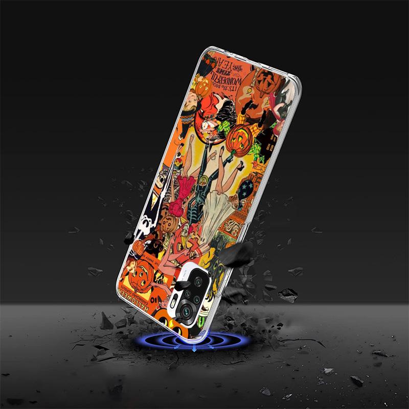 Halloween Fall Art Witch Cat Cover Phone Case For Xiaomi Redmi Note 15 14 13 12 11 10 Pro Plus 14S 12S 11S 11T 11E 10S Soft Fund