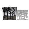 Square Frame Forest Metal Silvery Stencil Embossing Cutting Dies For Diy Scrapbooking Paper Album Cards Making