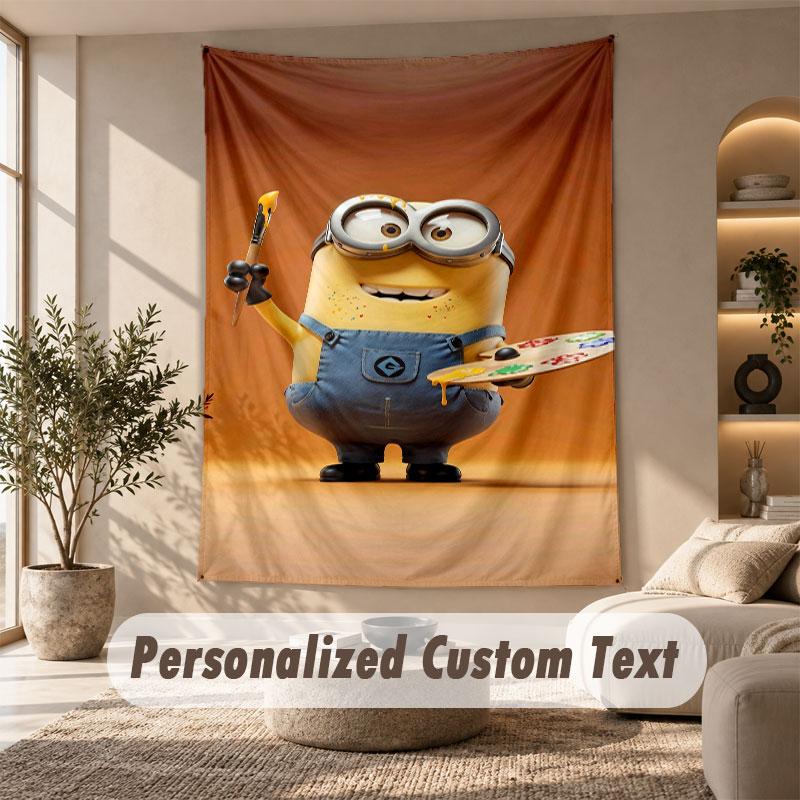 Wall Hanging Tapestry Art Cloth Bedroom Room Background DecorMinions Despicable Me