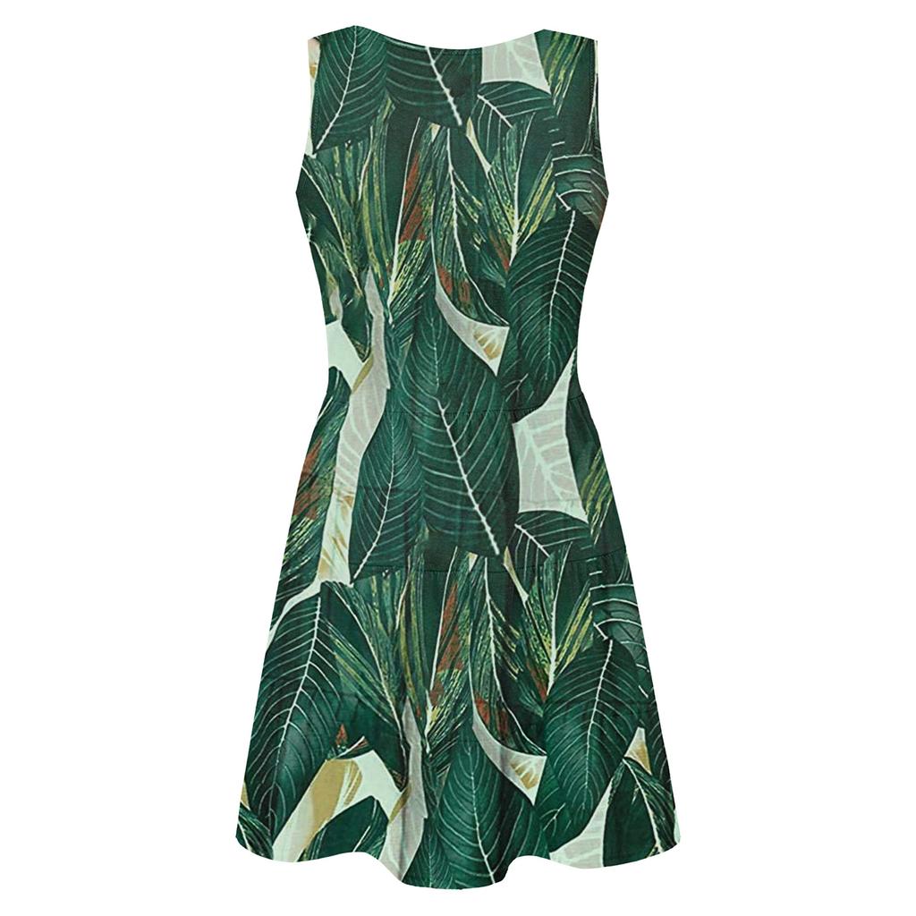 Модное женское цветное платье на пуговицах без рукавов с v-образным вырезом для отдыха