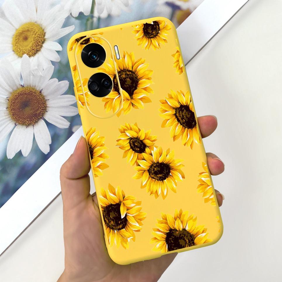 Case For Honor 90 Lite Honor X50i Cover Shockproof Back Coque Women Fashion Flower Butterfly Capas for Huawei Honor90 Lite Cover