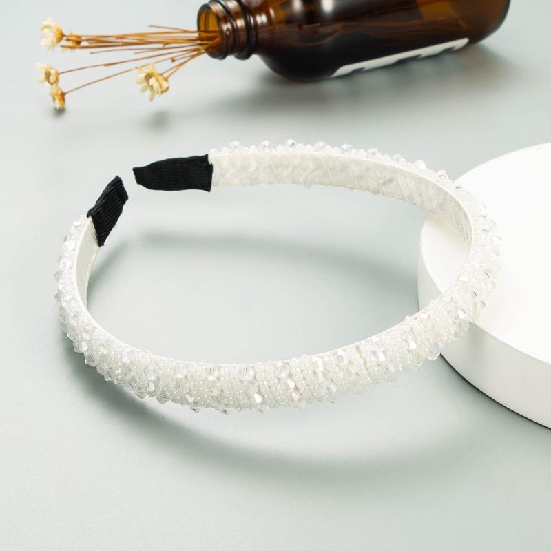 Women's Hairband Simple Hand Made Crystal Face Wash Headwear Chic Hair Hoop