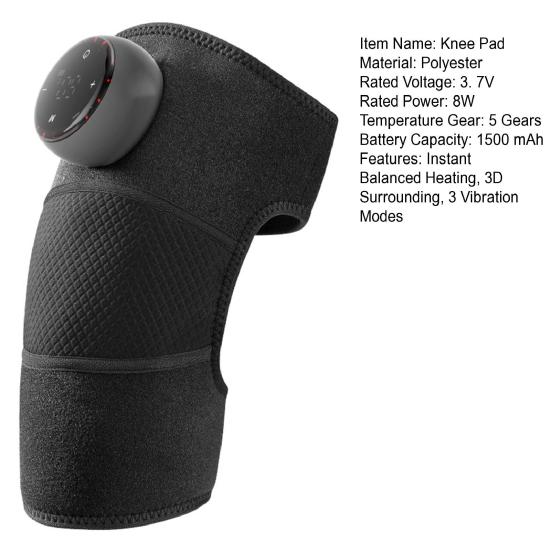Yousheng Наколенники для массажа 3 режима вибрации 5 уровней нагрева 3D объемный мгновенный сбалансированный нагрев для облегчения боли в колене Теплый