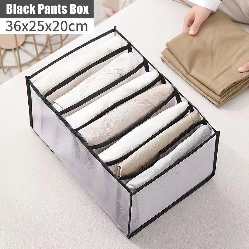 6/7/11 Сетки Джинсы Хранение Ящик Шкаф Гардеробная Одежда Отделение Коробки Ящик Джинсы Носки Разделитель Органайзер Хранение Брюк