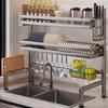 Beifu 85cm Gunmetal Grey Double Layer Sink Dish Drying Rack