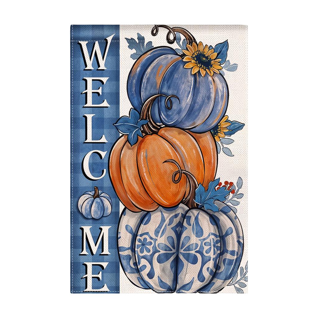 Durable Thanksgiving Fall Garden Flag Outdoor Yard Decoration Thanksgiving Banners for Autumn Party Home Decor