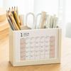 Настольный календарь на 12 месяцев с аксессуарами для держателей для ручек Персональный ежедневник для