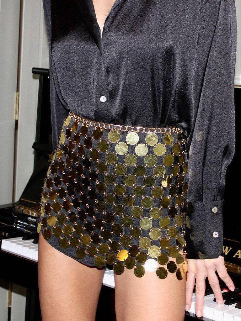 Юбка в европейском и американском стиле с пайетками 2022 Y20217