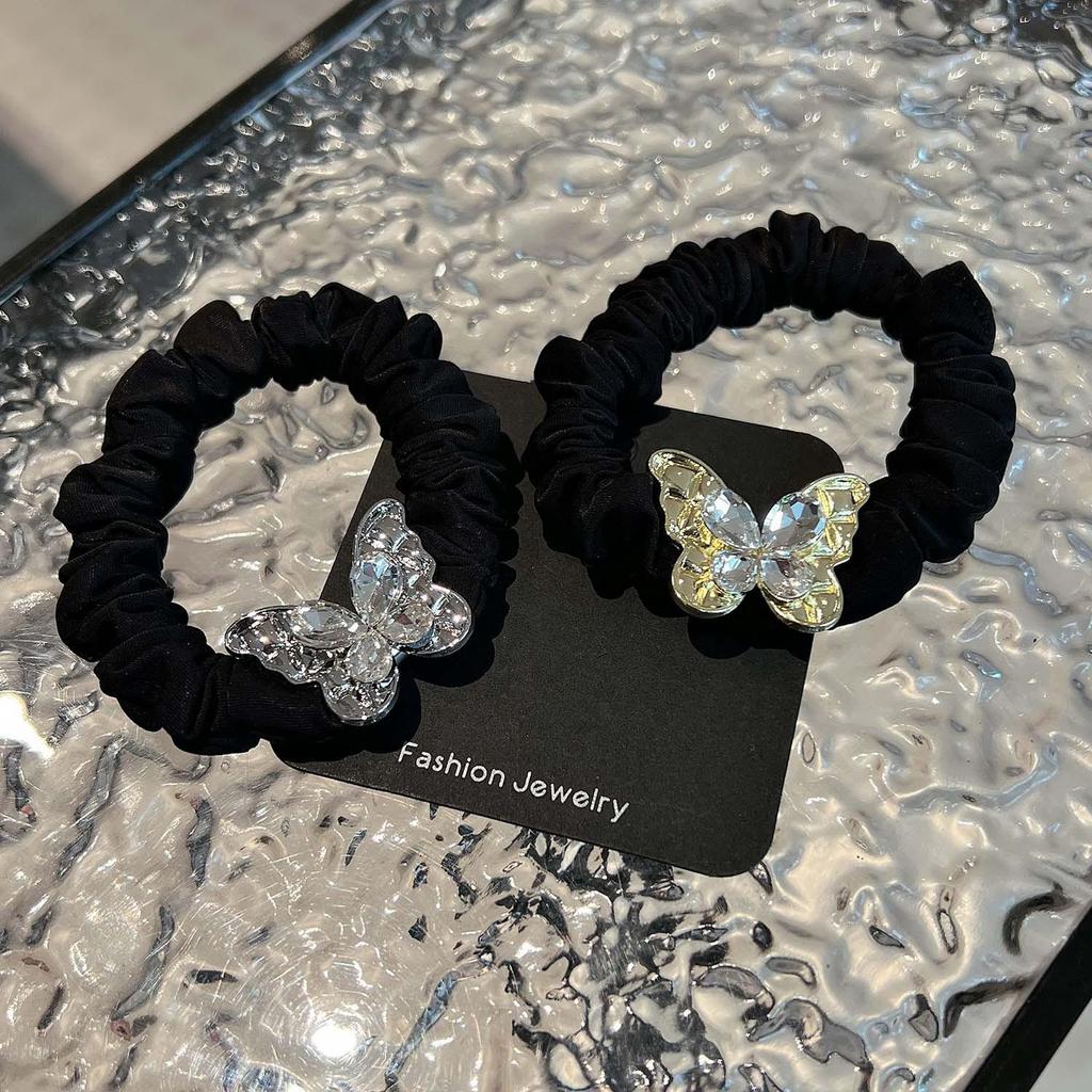 Кольцо для волос «Бриллиантовая бабочка» — роскошный аксессуар для пучка в виде конского хвоста