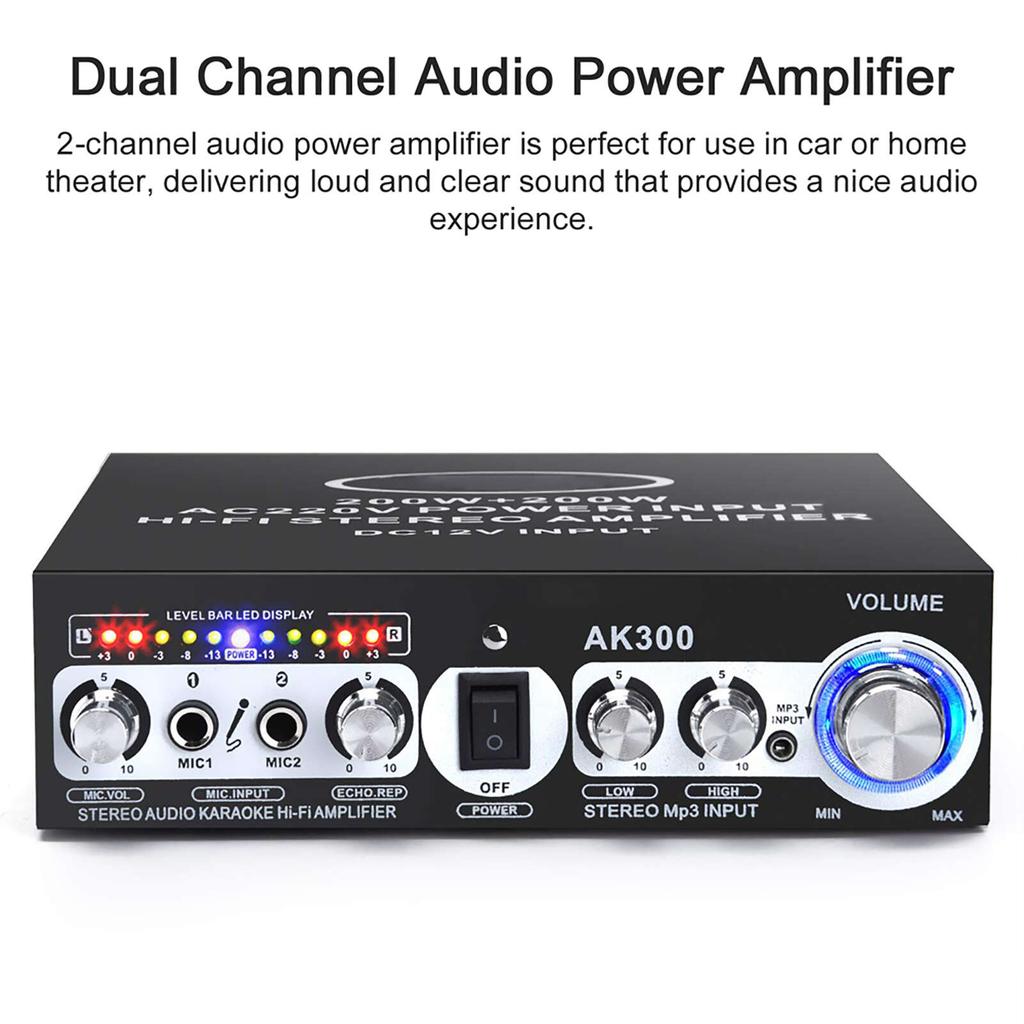2-канальный домашний кинотеатр стерео усилитель аудио мощности усилитель высокой мощности BT5.0 для домашнего кинотеатра автомобиля