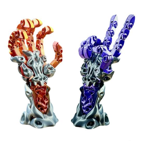 Yousheng 3D Printed Manipulator Mechanical Arm with Movable Finger Joints Articulated Robotic Hand for Robot Cyberpunk Fans