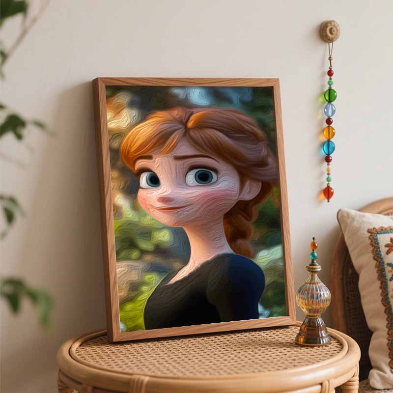 Disney Набор Анна «Рисование по номерам» Портрет Холст для рисования DIY Картина Декор для дома Современное искусство на стену Подарок для фанатов Уникальное Хобби Рукоделие Декор