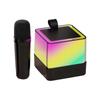 Karaoke Machine With 1 Wireless Microphone Portable Bluetooth Speaker With Hd Sound Support USB Input Suitable For Party Black