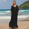 Women's Beach Cover Up Loose Plus Size Bohemian Long Dress Bikini Outer Shirt