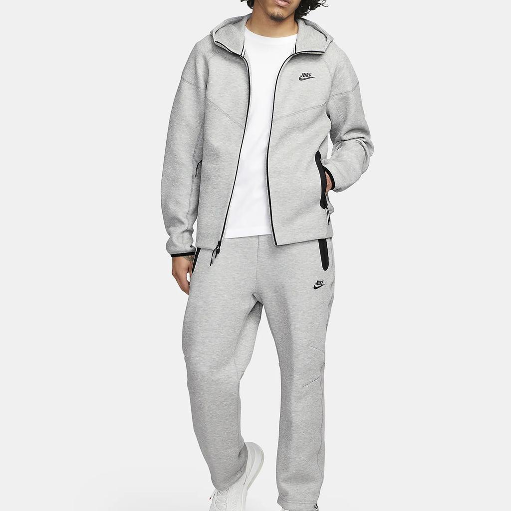 Nike Спортивная флисовая ветровка Windrunner с капюшоном на молнии темно-серого цвета/черного цвета для мужчин FB7921-063