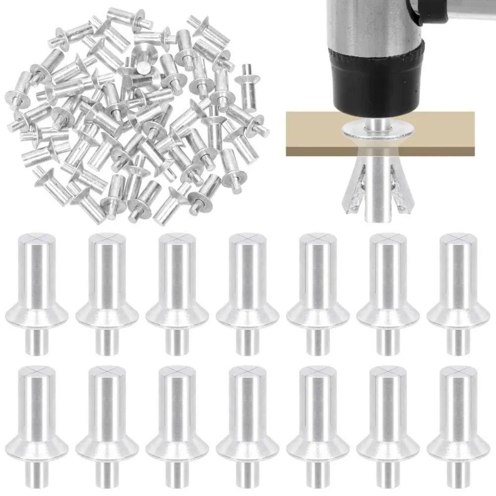 50Pcs Aluminum Alloy Expansion Rivets Hammer Drive Tapping Expansion Screws Furniture Assembly