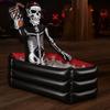 Decorative Cooler for Theme Parties Halloween Inflatable Skull Ice Bucket, Pirate Skeleton Drink Party, Party Decorations Yard Thickened PVC Portable