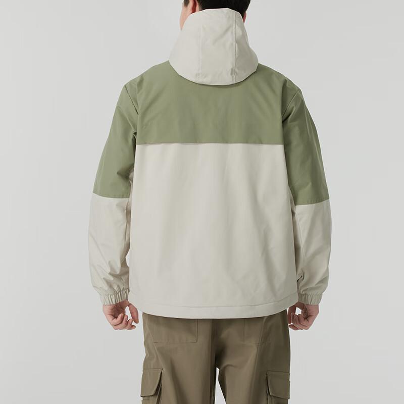 Men's Jacket New Balance Fleece Lined Thermal Sports Fashion Casual Jacket Men's White Green
