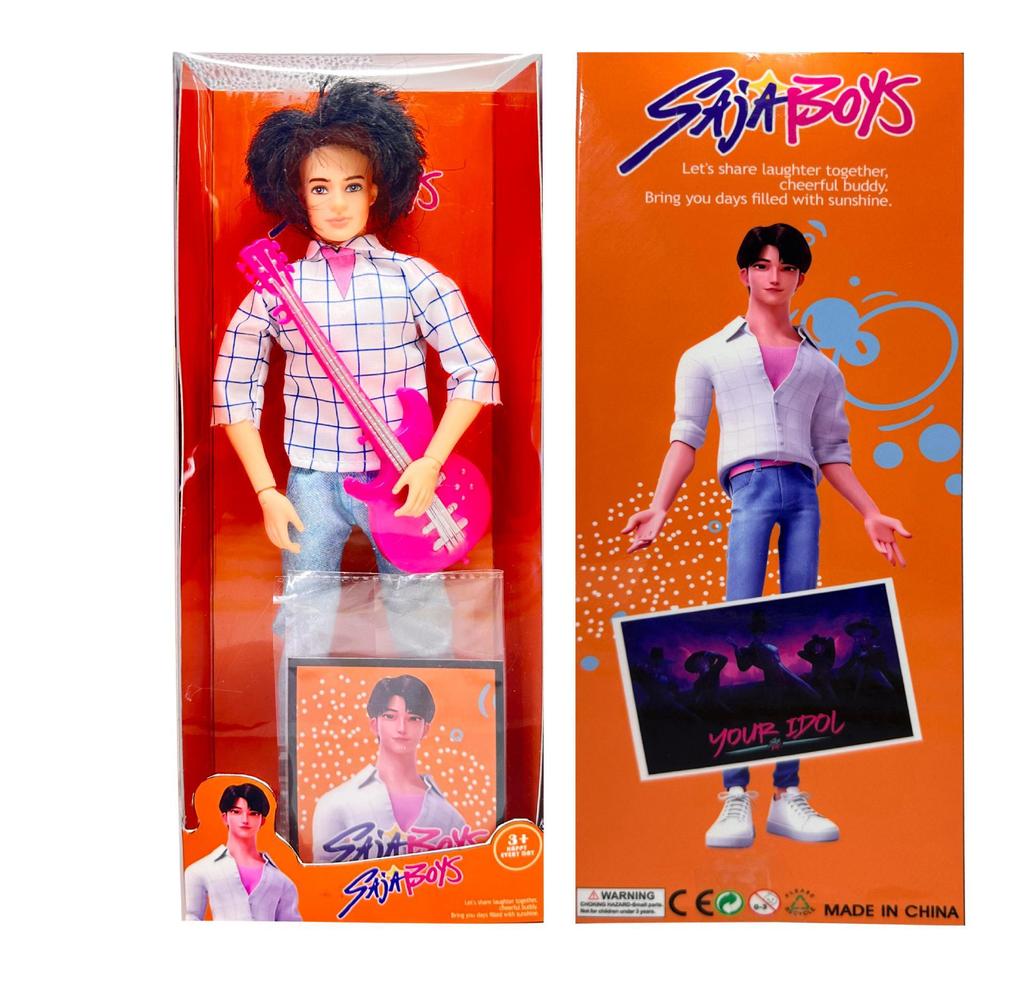 K-POP Demon Hunter Boy Band Desktop Model Ornament, 11.5" Jointed Figurine.