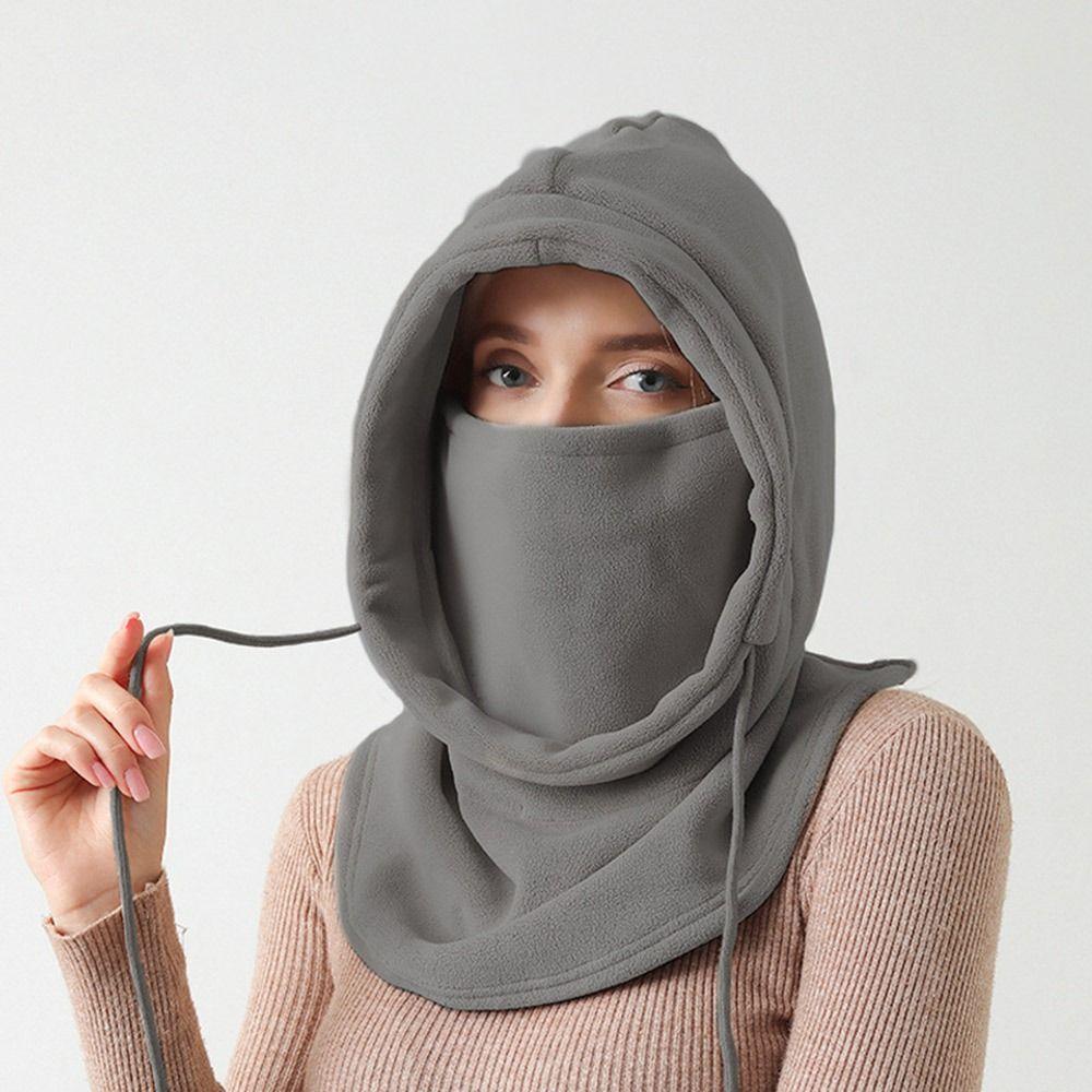 Neck Warmer Ear Protection Hat Windproof Hat Scarf Set Fashion Hooded Face Mask Outdoor