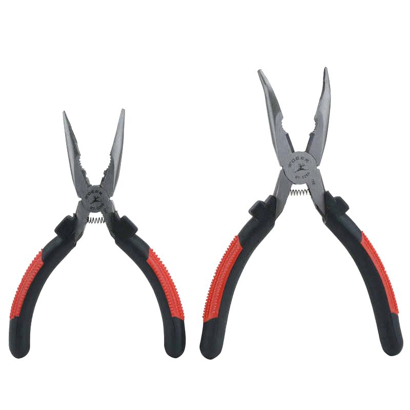 6 "8" Curved Nose Curved Nose Pliers With Spring Teeth Elbow Pliers R-526A/528A Multi Tool