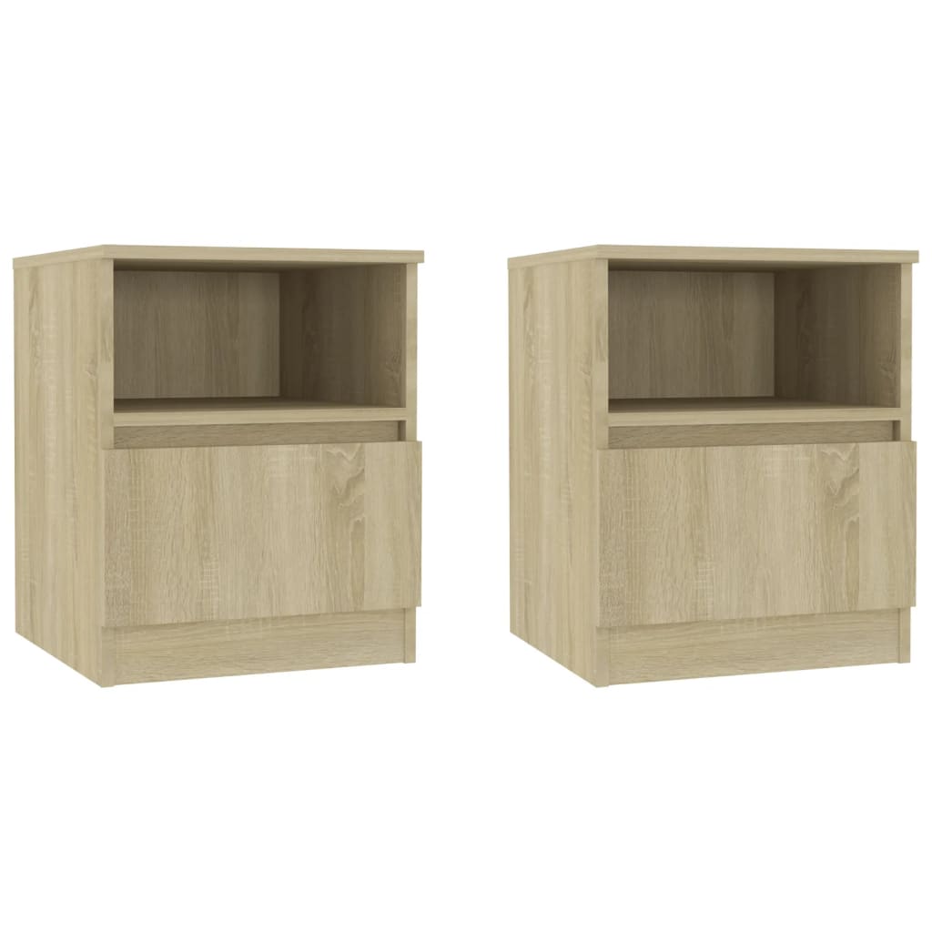 Nightstands 2 pcs Sonoma Oak 40 x 40 x 50 cm Particleboard