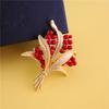 French Romantic Red Fruit Brooch Retro Luxury Pin Sense Niche Blazer Lucky Corsage