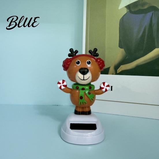 Funny Snowman Desk Decor Solar Powered Dancing Car Ornament, Creative Dashboard Christmas Cartoon Figure for Santa Claus Accessories Auto Interior