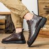 Мужская обувь для работы, классические модные ботинки на плоской подошве, мужская зимняя обувь на шнуровке, мужские кроссовки, новинка 2024 года