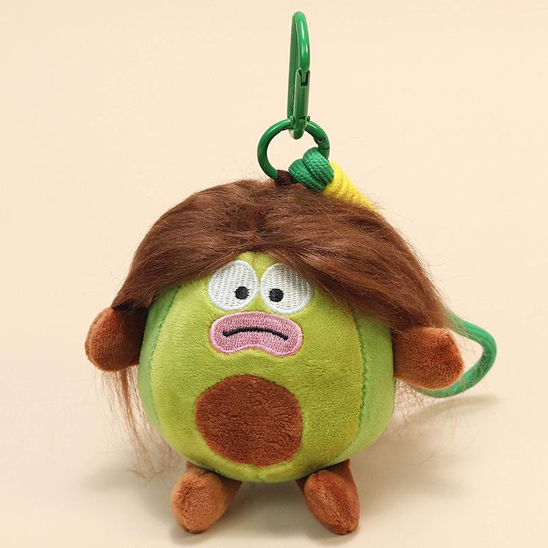 Cute Fruit Plush Doll Apple Pear Shaped Soft Toy Bag Pendant Key Chain