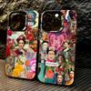 Fashion F-fridaS Kahlo-PC Phone Case For iPhone 17,16,15,14,13,12,11 Plus,Pro Max,XS,Colorful Silver Phone case Funda Cover