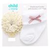 Cotton  Toddler Newborn Socks Headband Sets Baby Girls Lace Flowers Headband Baby Shower Gifts