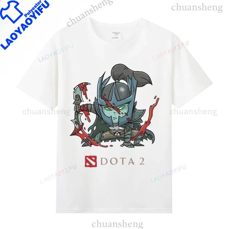 Футболки Dota 2 Игровые Герои Печатная Футболка Топ Shadow Fiend Pudge Axe Slardar Sven Kunkka Timber Унисекс Повседневные Графические Футболки